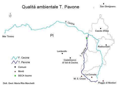 Qualità ambientale del Torrente Pavone - clicca per ingrandire